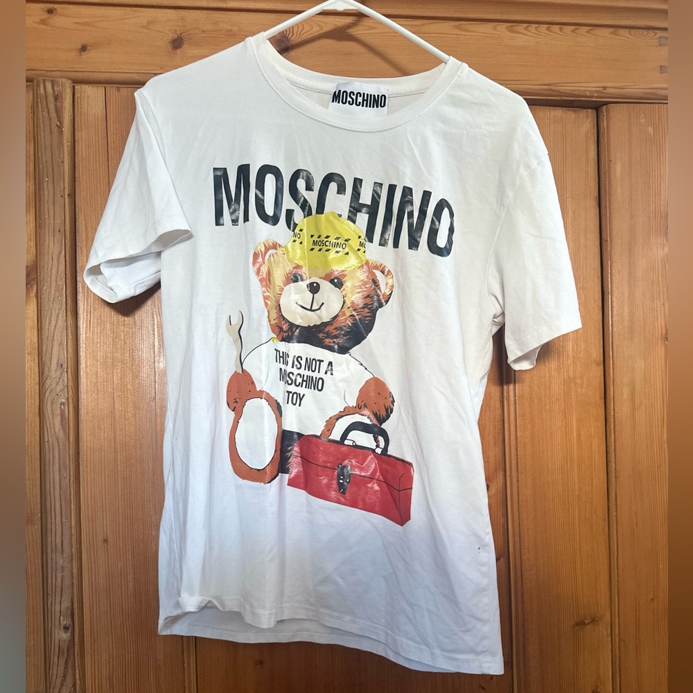 Moschino-Sz S oversized “ This is not a Moschino toy” teddy tee
